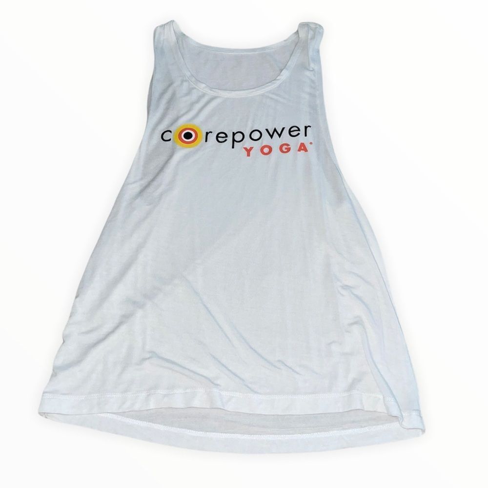 NEW Corepower Yoga White Logo Tank